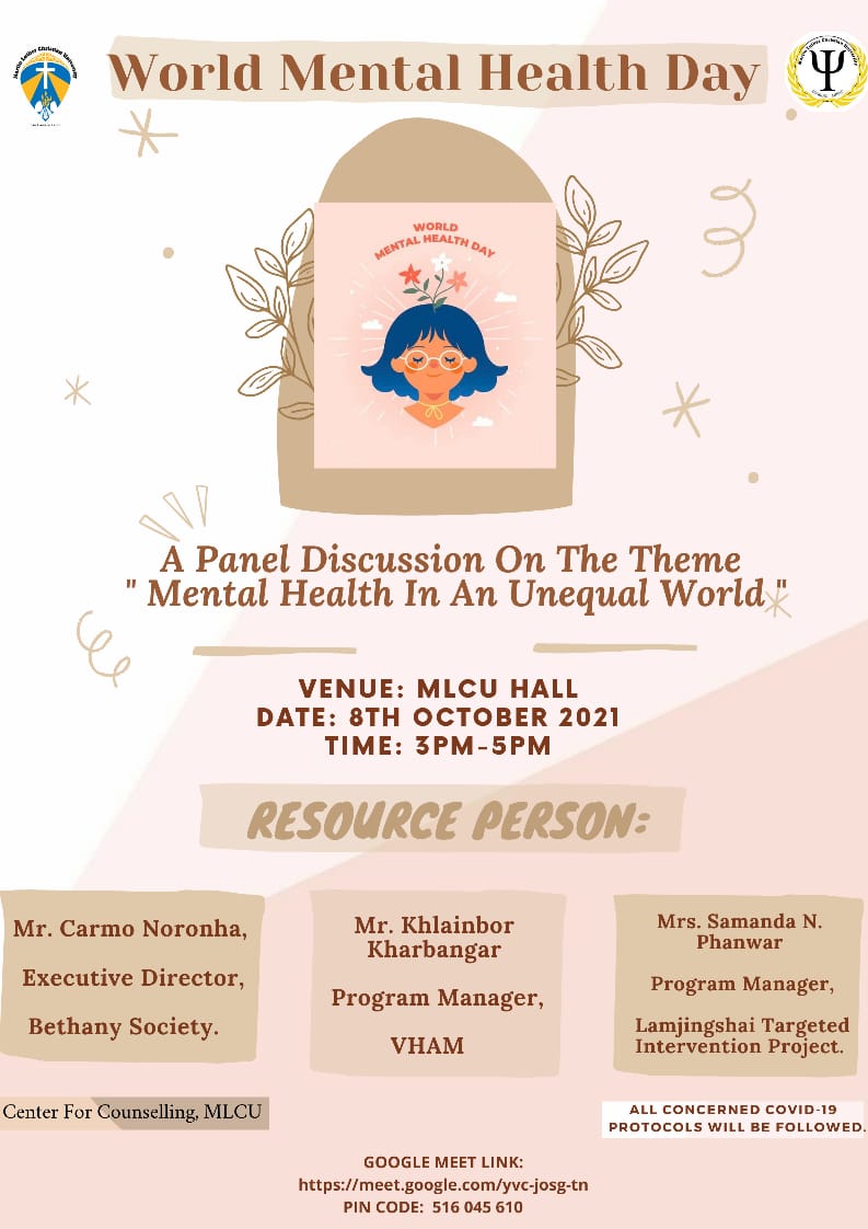 world mental health day mlcu shillong