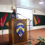 Dr. Glenn C Kharkongor, Chancellor,MLCU speaking on the ocassion